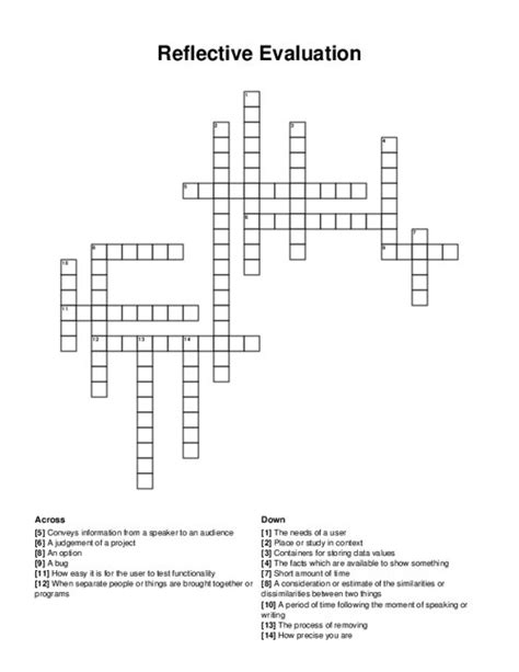 EVALUATION crossword clue .